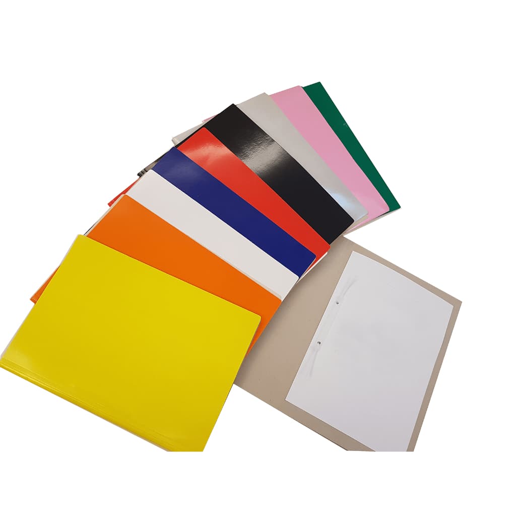 Kit 20 Pastas Grampo Trilho 9 Cores Misto ou Escolha Organizador Documentos Escritorio Escolar