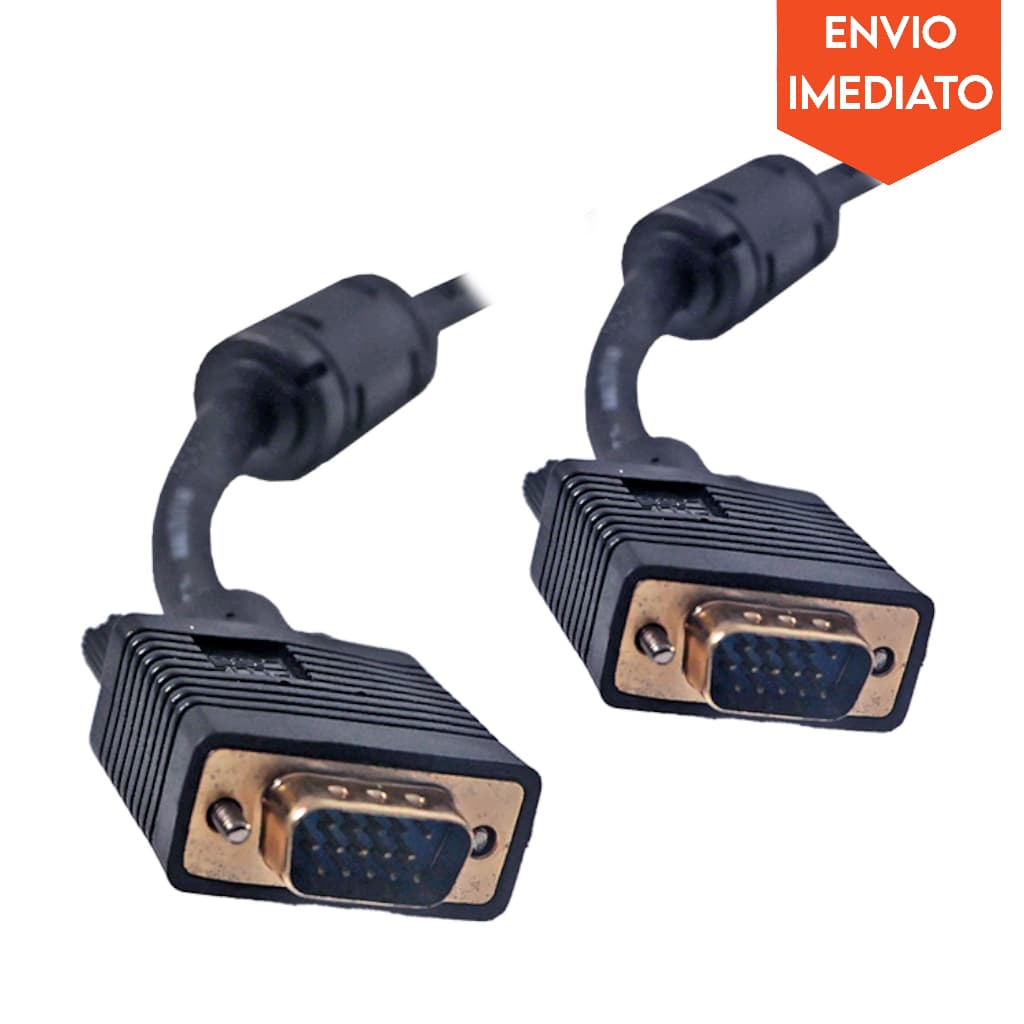 Cabo VGA x VGA Macho Conector Gold 1,8m - PlusCable PC-MON1802