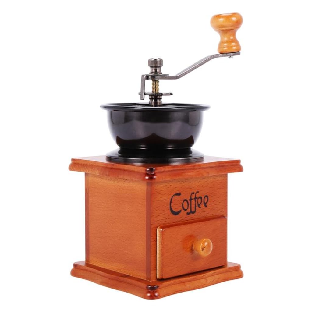 Moedor Café Manual Brown Retrô Em Metal e Madeira