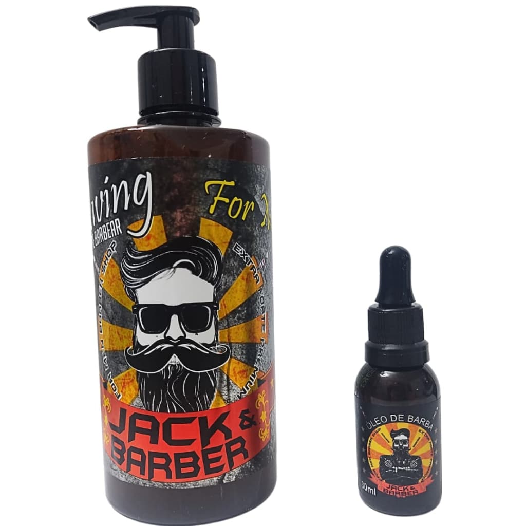 Shaving Gel 500g + Oleo de barba 30 ml Jack Barber Barbeiro