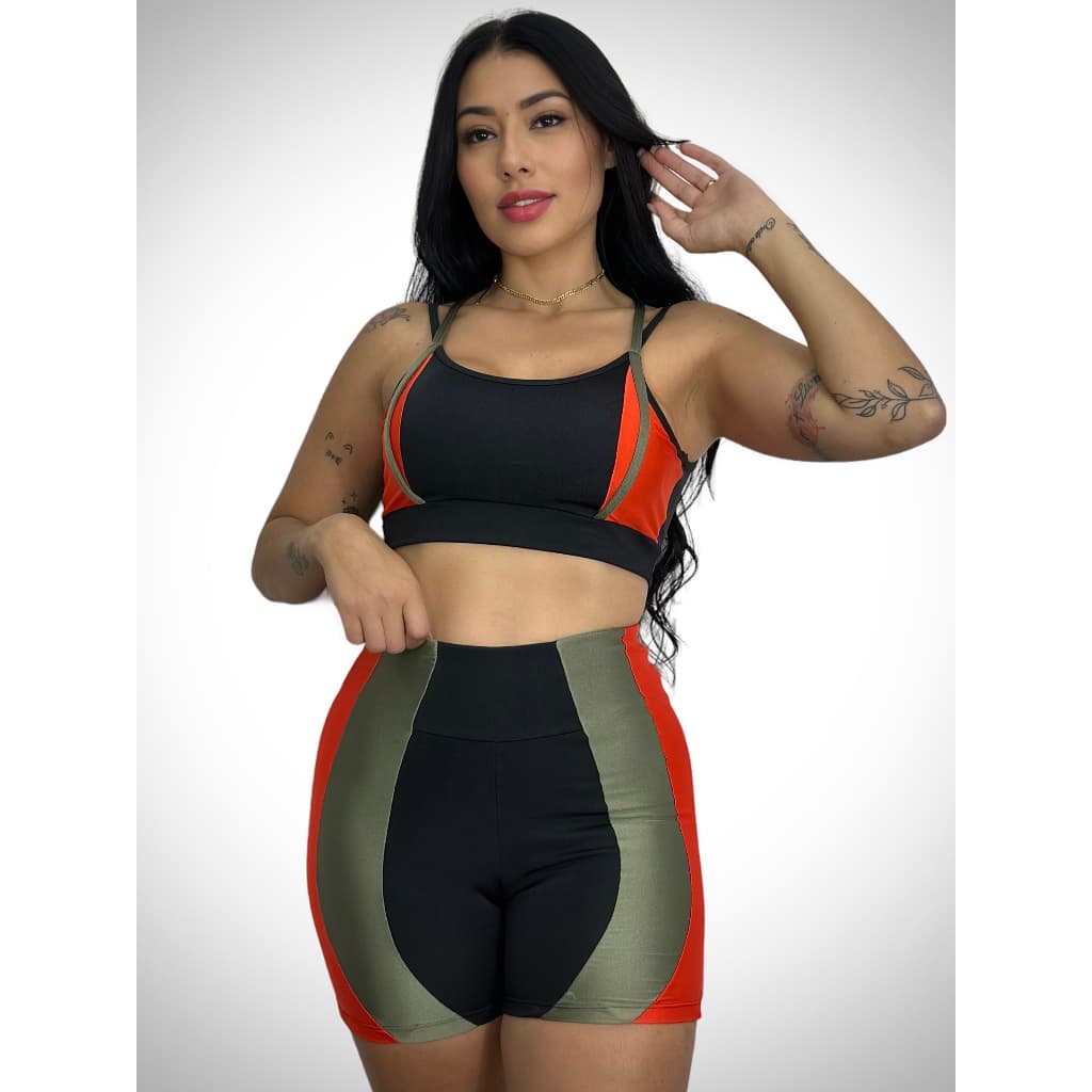 Conjunto Detalhe Em Neon (Bermuda + Top C/Bojo) 11055/11047
