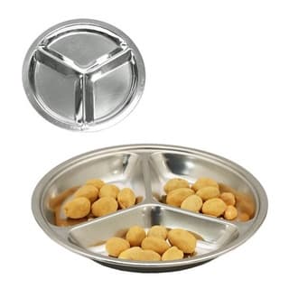 Molheira Redonda De Inox Com 3 Divisorias 10cm