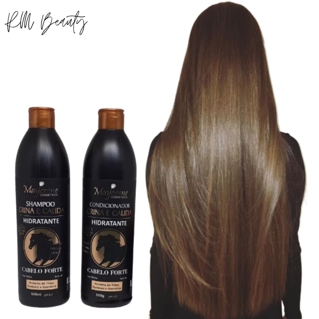 Kit 2 Crina e Cauda (shampoo e condicionador) Fortalece o Crescimento a Pronta Entrega