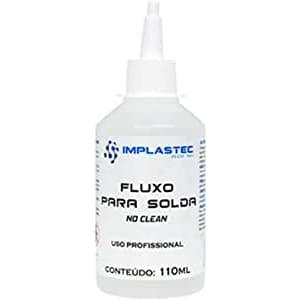 Fluxo Para Solda Líquido Incolor 110ml No-clean Implastec