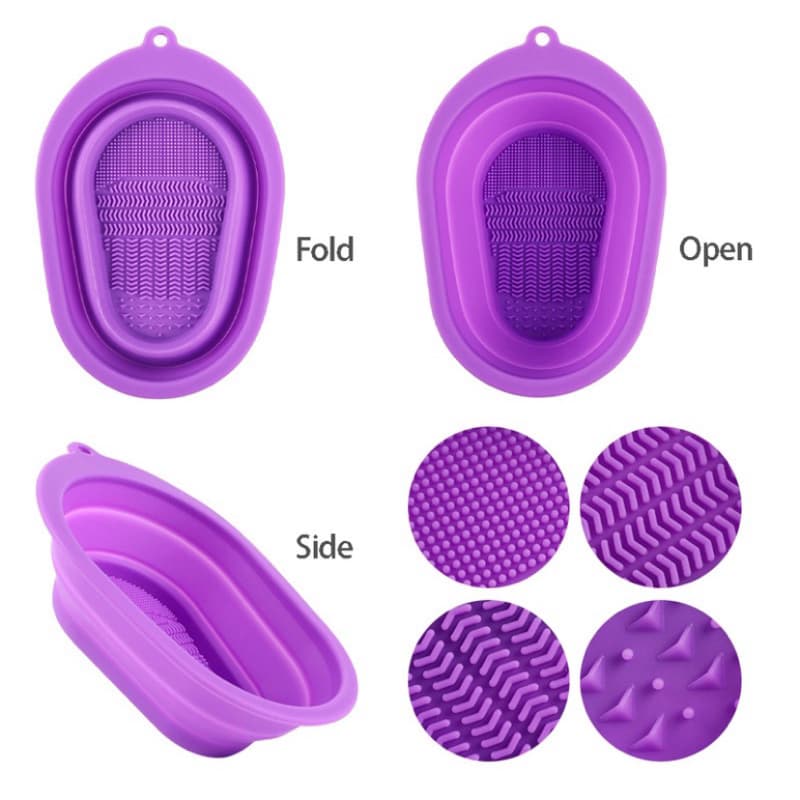 Limpador de Pincel Silicone Banheira Retrátil 15cm