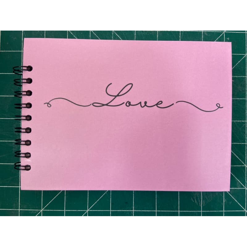 Caderno Scrapbook Rosa Capa Love A5