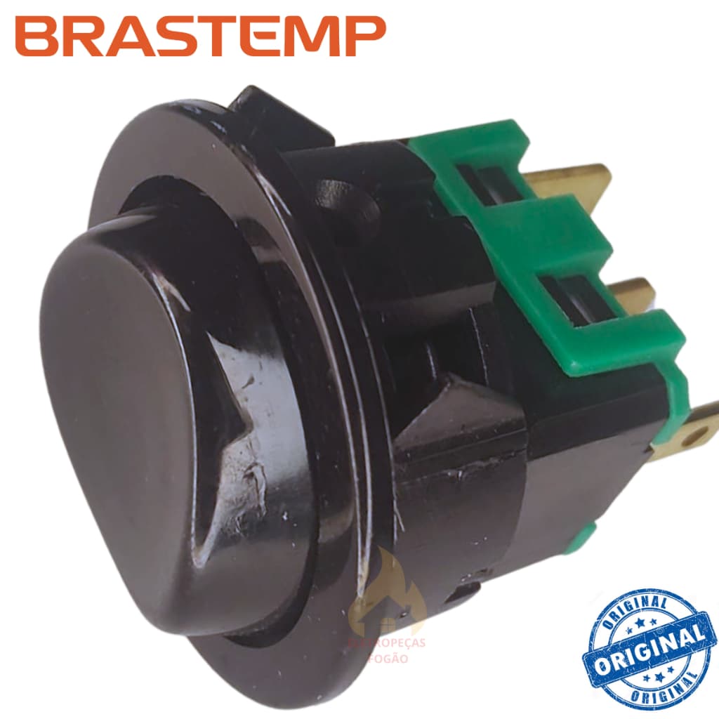 Botão Interruptor 2 Funções Fogão Brastemp Bfo4n Bf050c Bf04