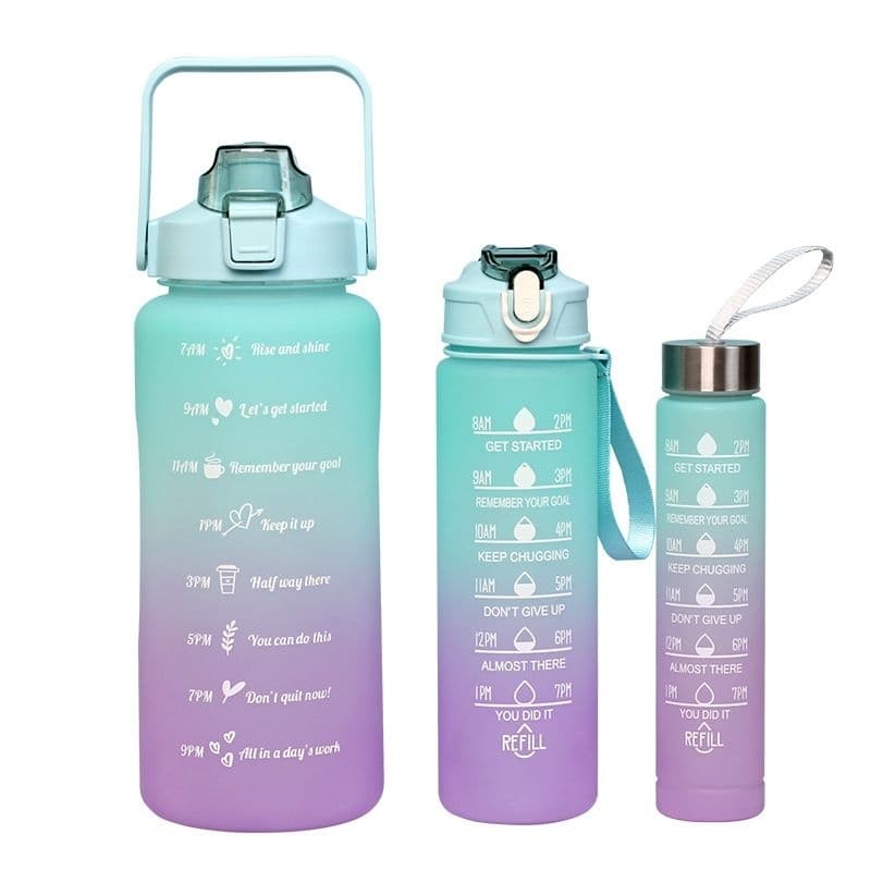 Garrafa Motivacional 3 em 1 2L 900ml 300Ml Frases Academia Crossfit Caminhada