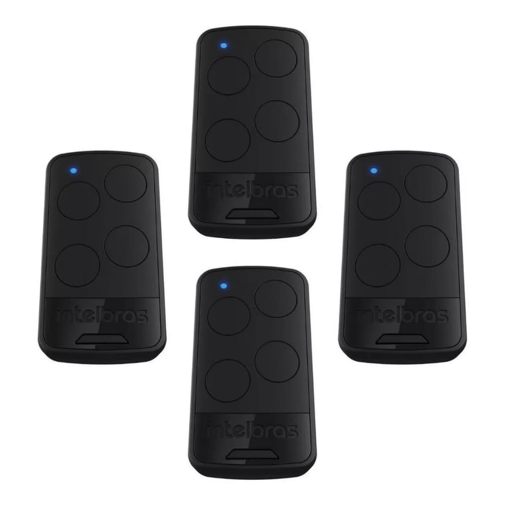 Kit 4 Controles Portao Eletronico Eletrico 433mhz Cerca Alarme Intelbras