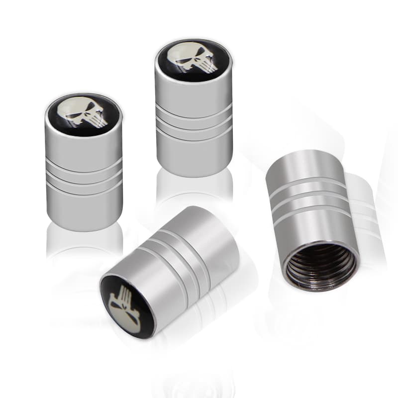 Kit 4 Tampas Para Bico de Válvula De Pneu Caveira