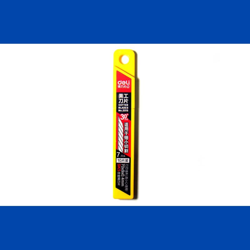 Kit Lâmina para estilete 9mm e 30 graus Deli com 50 lâminas