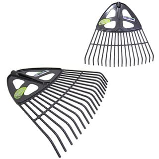 Rastelo Para Grama / Vassoura Ancinho De Plastico Flora Sem Cabo 18 Dentes 37,5cm