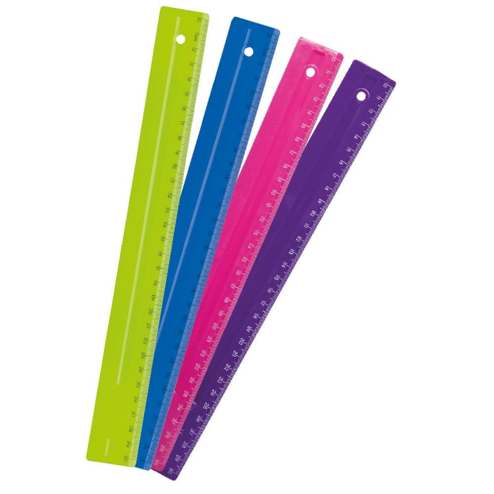 Régua Plastica 30 Cm Full Color Dello Unidade