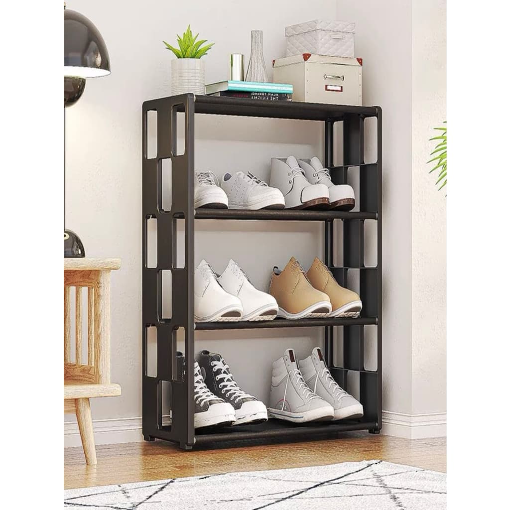 1 peça Organizador plástico sapato armazenar minimalista multicamada sapato prateleira e armazenar para piso