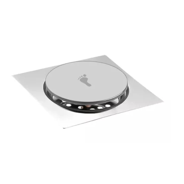 Ralo Click Inteligente 10x10cm Cromado Inox Banheiro Veda Cheiro