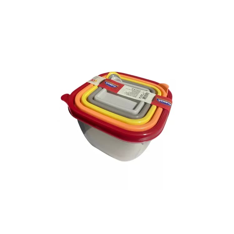 Conjunto de Potes Plásticos Conect com 5 potes