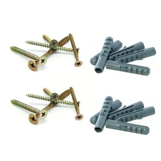 Parafusos Com Buchas Kit Com 200 Peças 6mm 7mm