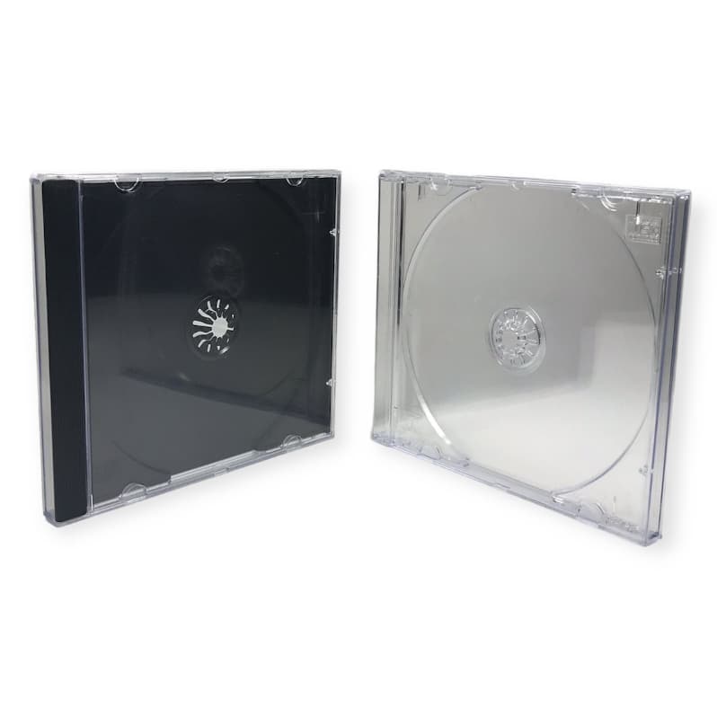 Estojo/Box CD Acrílico Transparente/Cristal ou Preto c/10 Unidades