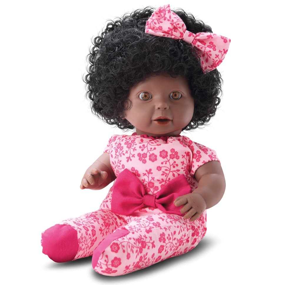 Boneca De Vinil 37cm Micy Negra - Envio Imediato - Bee Toys