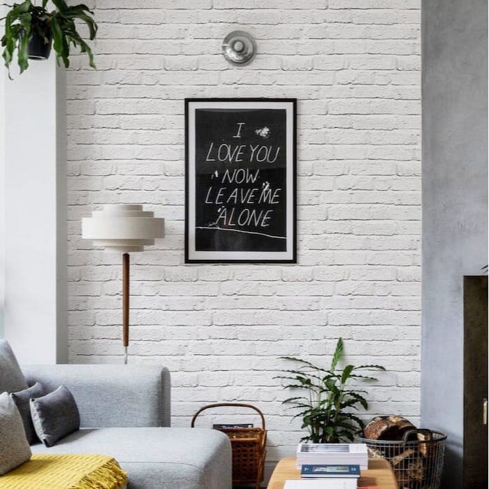 Papel de Parede  Tijolo 3 5 METROS x 45CM Adesivo Autocolante para Sala, Quarto