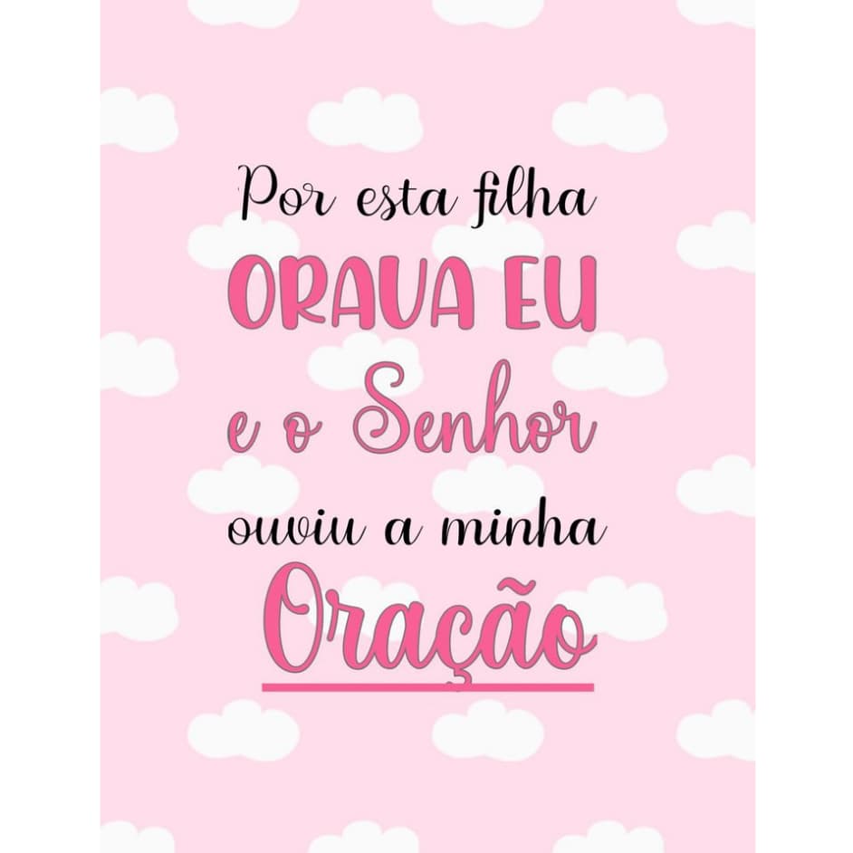 Quadro Decorativo em Mdf Oração Menina - Medidas 20x29cm