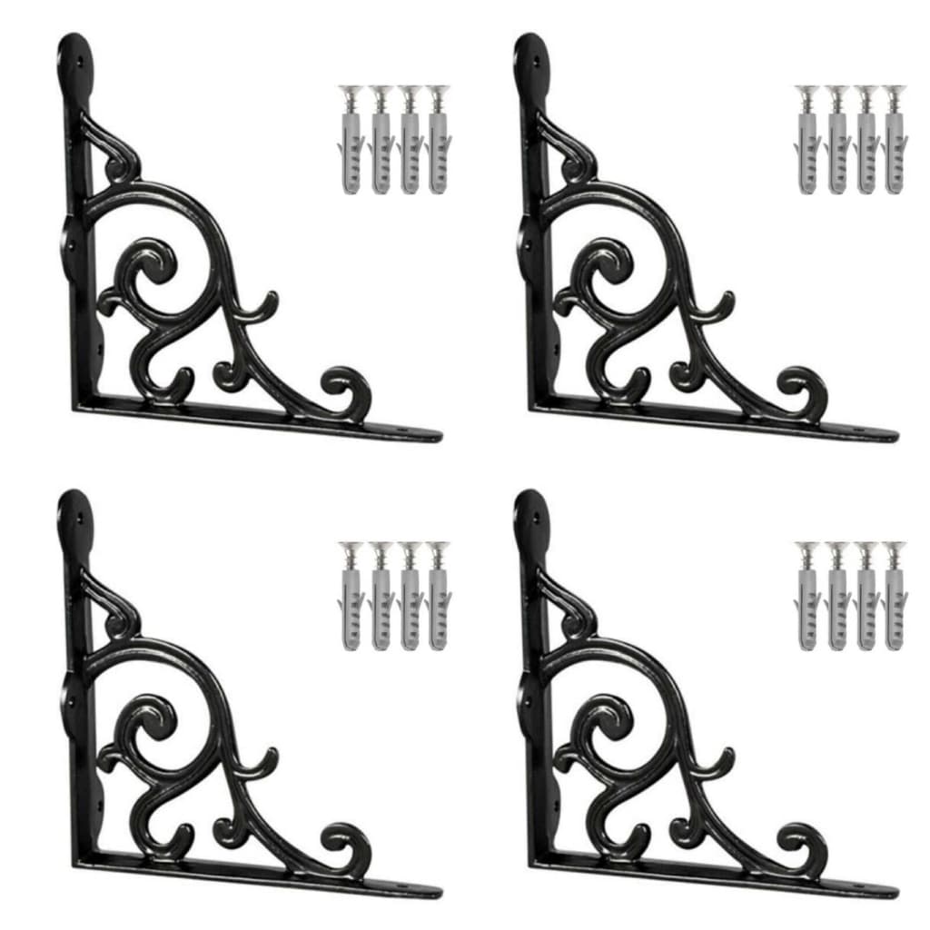 Mão Francesa De Aluminio 18x18 Com 4 Un + Buchas E Parafusos
