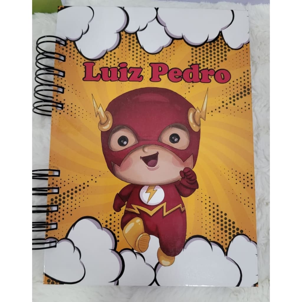 Agenda escolar infantil personalizada super herois cute homem aranha super homem