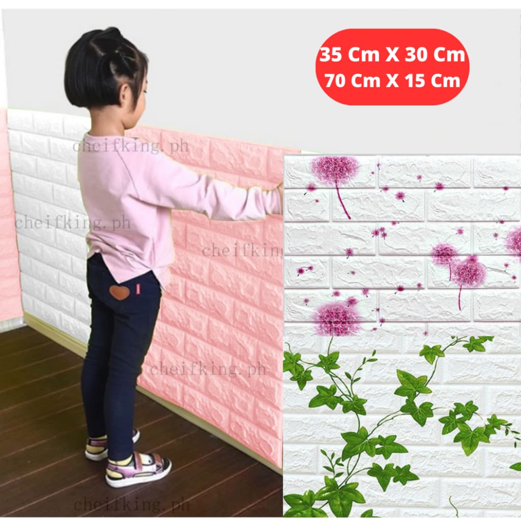 Adesivos de parede 3d  de espuma adesivo de decoração papel de parede design de tijolos à prova d'água para quarto 35x30cm