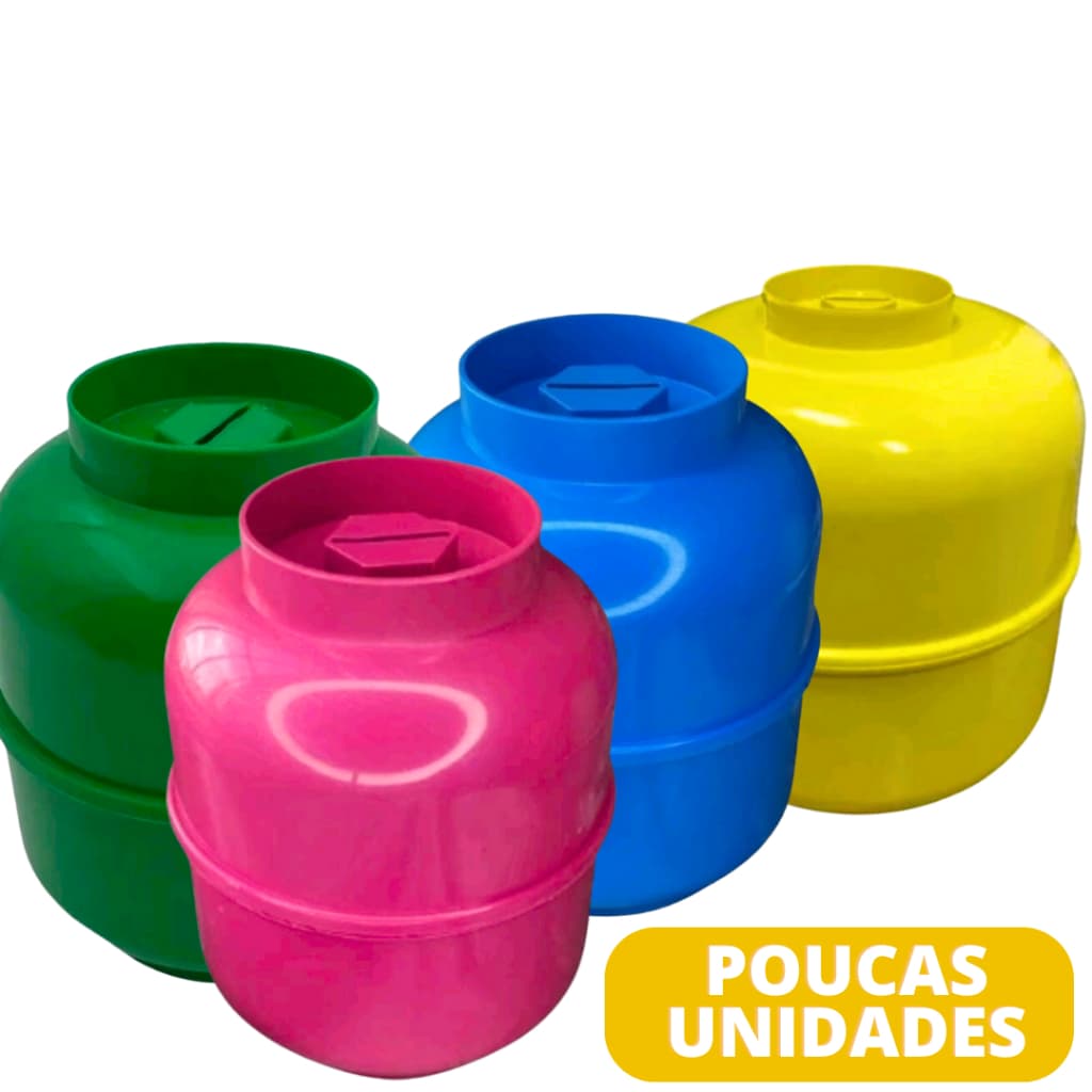 Cofre De Botijão Para Moedas De Plástico Rígido 17 cm Para Economias De Adultos E Crianças