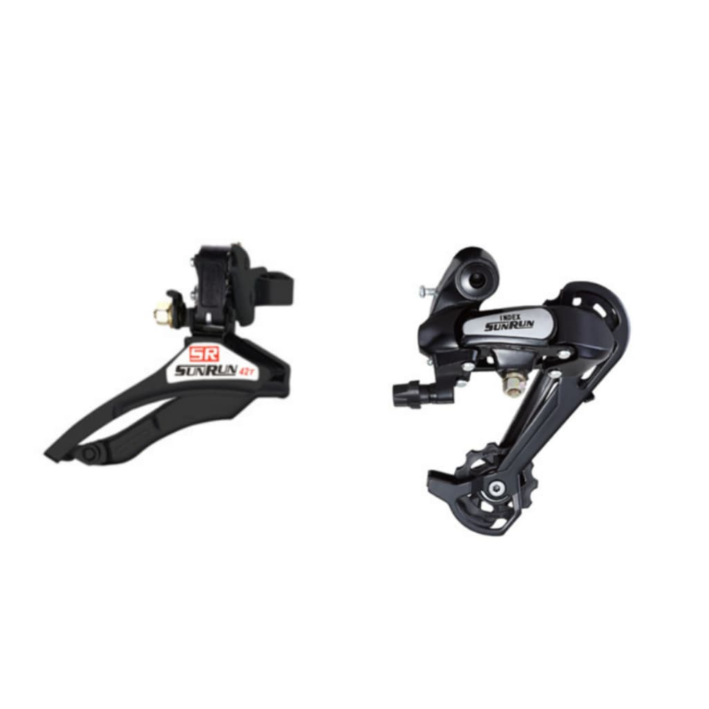 Kit Câmbios Dianteiro + Traseiro Sunrun 7V/8V Importado Index 21v 24v