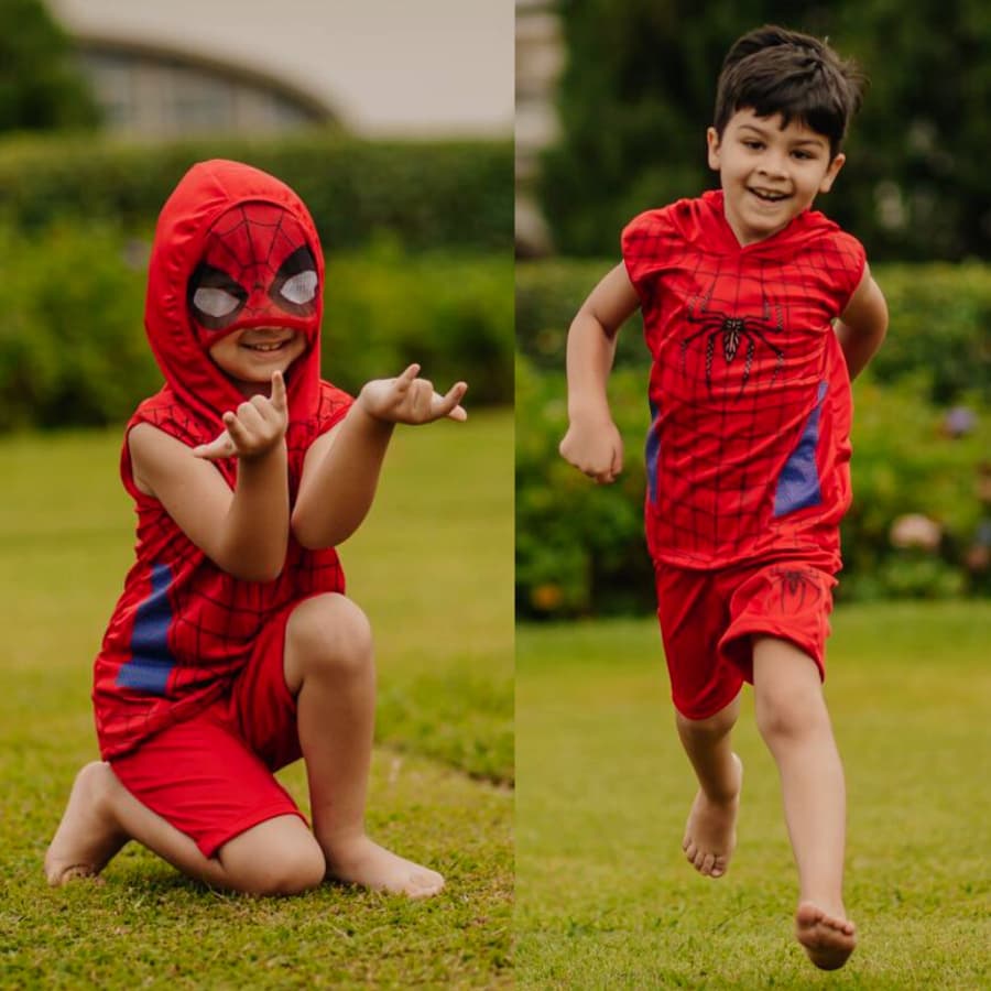 Fantasia Homem Aranha Conjunto Infantil Roupa Juvenil