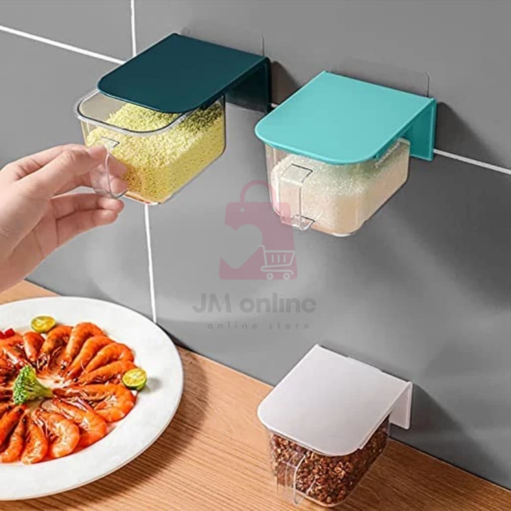 Porta Tempero Adesivo Parede 400ml Organizador de Condimentos Cozinha