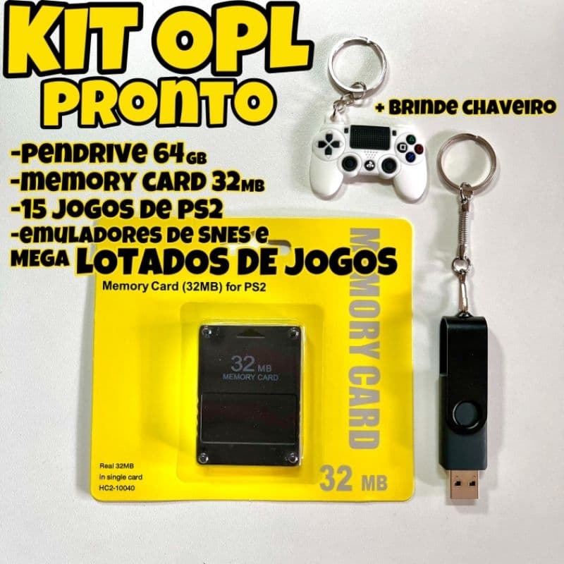kit opl ps2 64gb  pronto escolha sua lista 1 ou 2