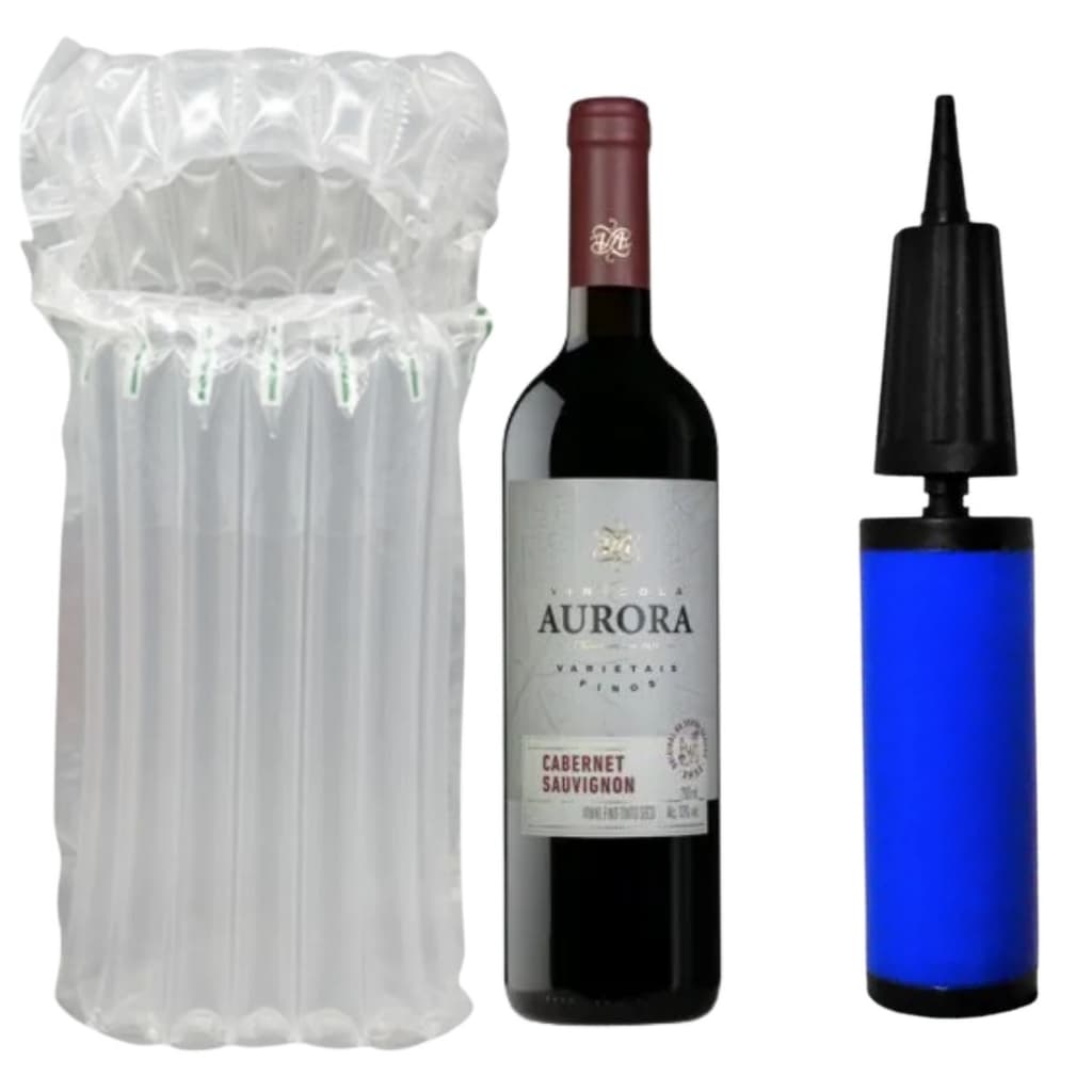 50 Saco Air Bag Wine Bag Para Proteção de Garrafas de Vinho e bebidas em geral com Bomba para inflar