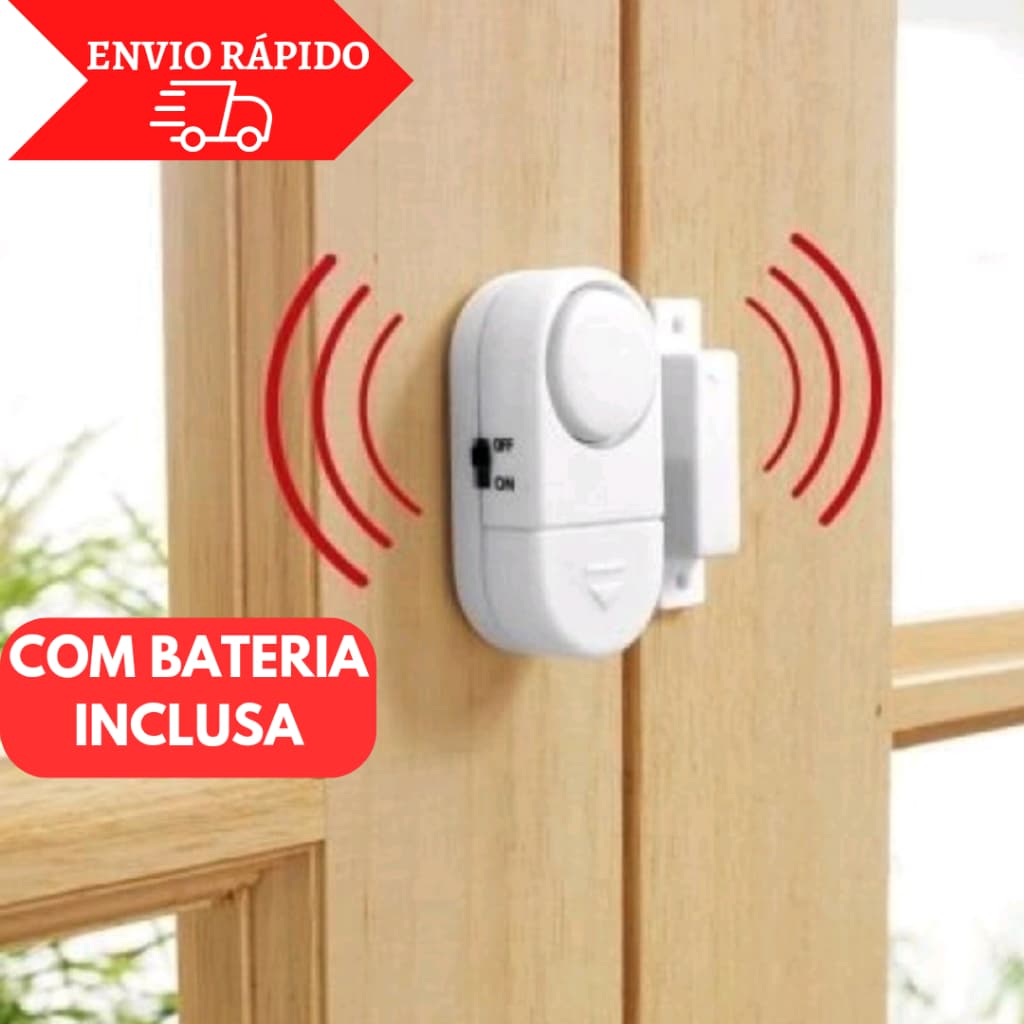 Alarme Sonoro Contra Invasão Antifurto Para Porta E Janela Residencial e Comércio