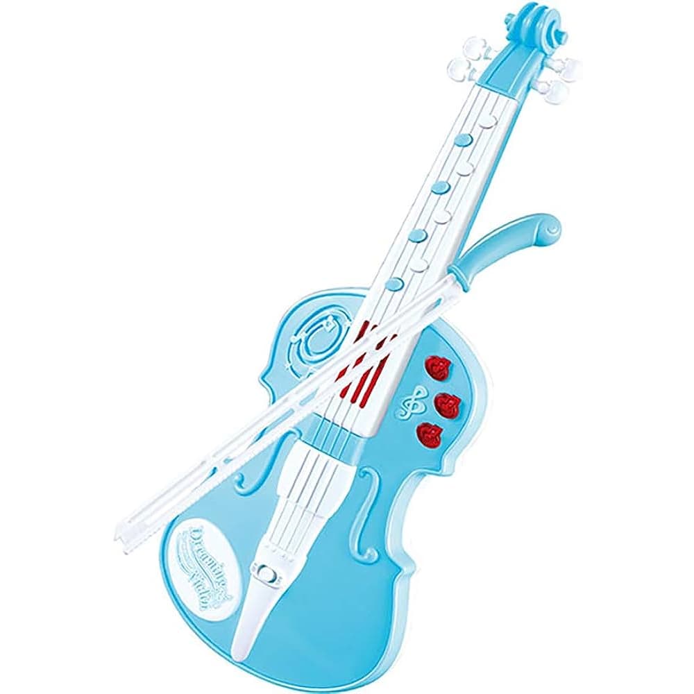 Educação instrumento de música eletrônica crianças violino brinquedo de plástico Azul