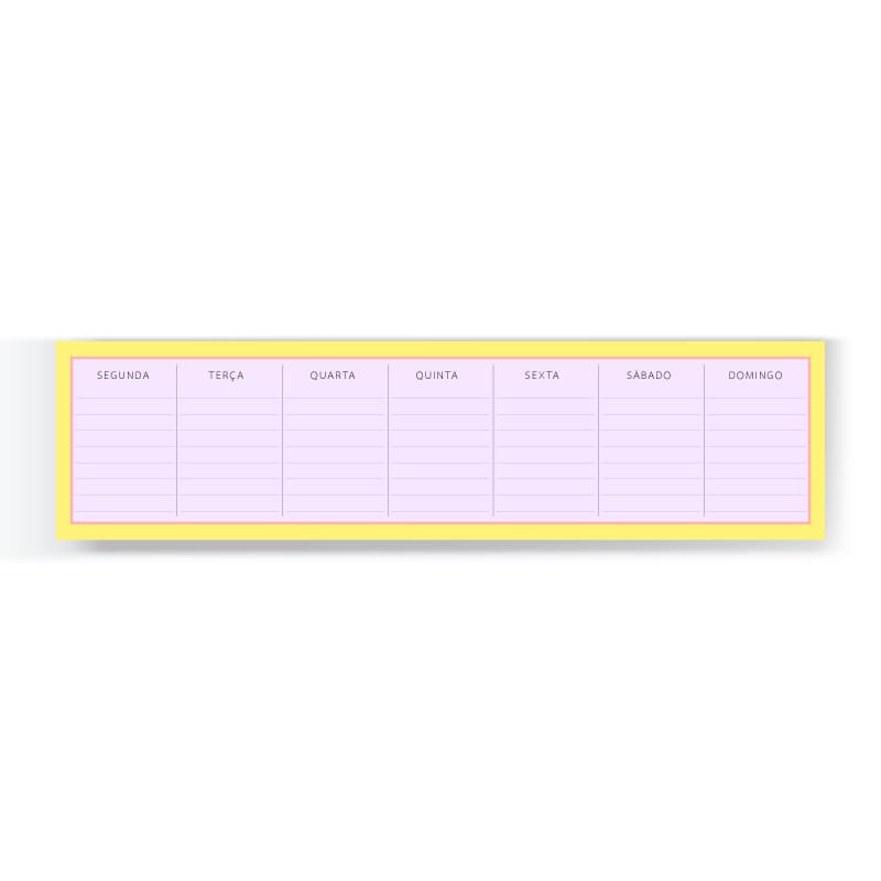 Bloco Planner Semanal Anotações Papelaria Agenda Lembrete
