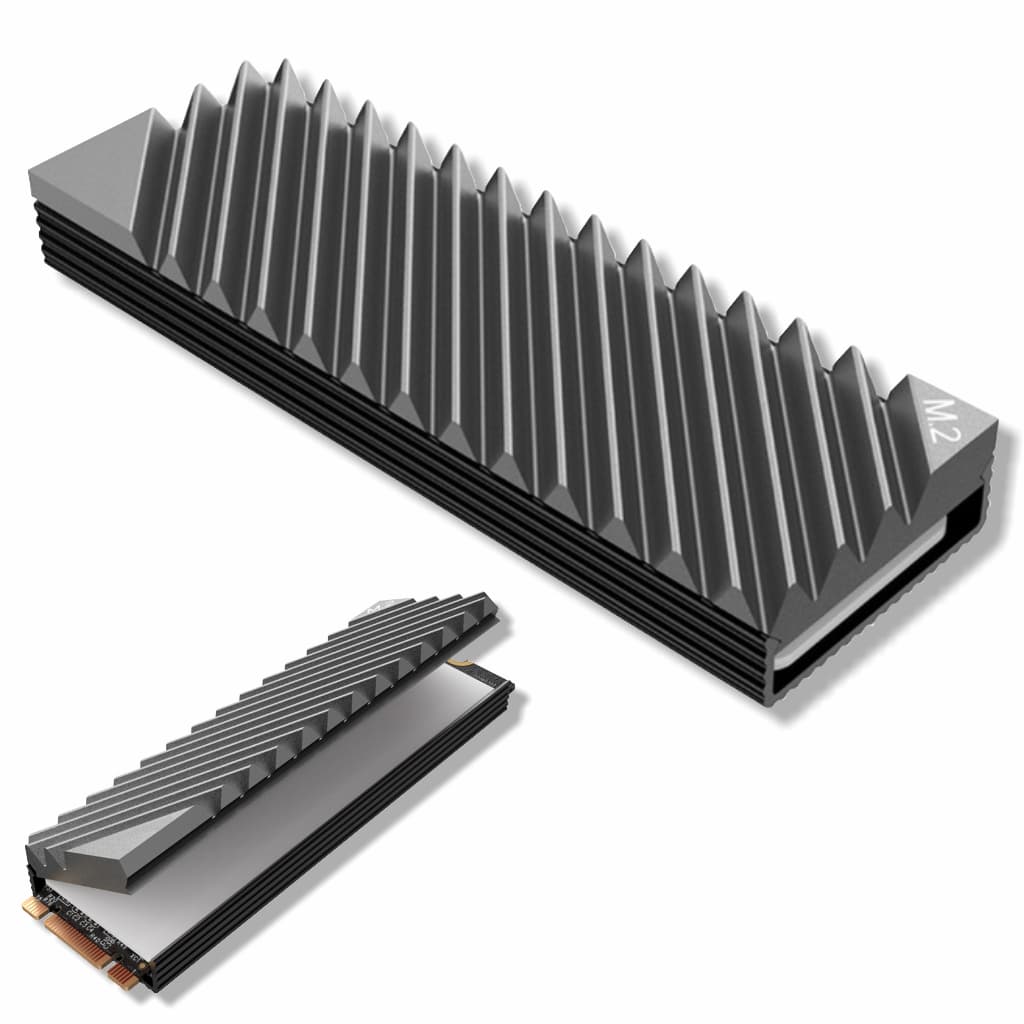 Dissipador de Calor para SSD M2 2280 em Alumínio, Com Thermal Pad - PROLONGA A VIDA ÚTIL DO SEU SSD - Desktop, PS5, PC