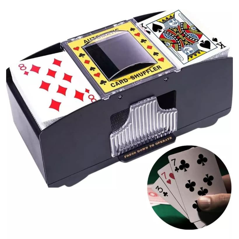 Embaralhador Automático Misturador Cartas Baralho Jogo Poker