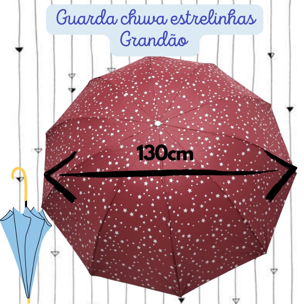 Guarda Chuva Grande Barracão com proteção UV. Compacto.