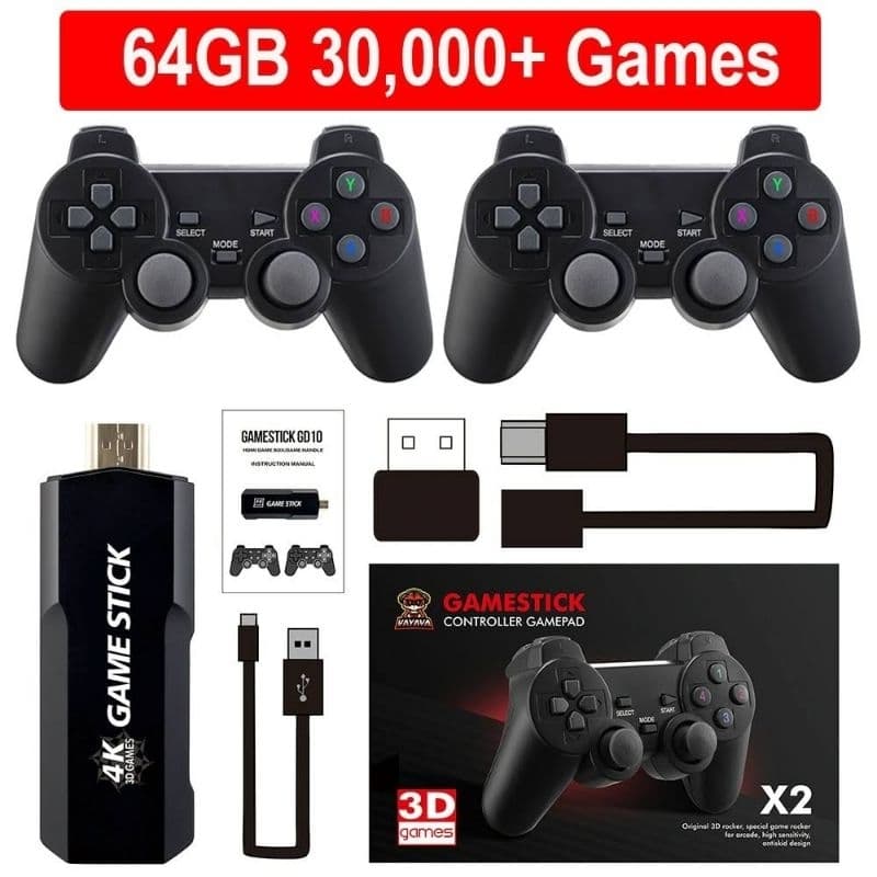 Game Stick GD10 37000mil Jogos 64gb + 2 controles sem fio - Pronta Entrega