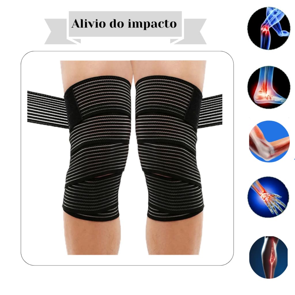 Par de Faixa elástica  para exercícios físicos  proteção de joelhos cotovelos tornozelo e punhos