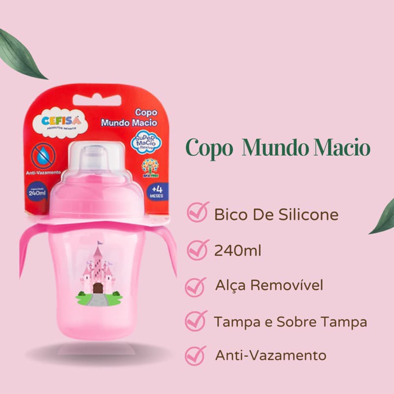 Copo Para Bebê Anti-Vazamento