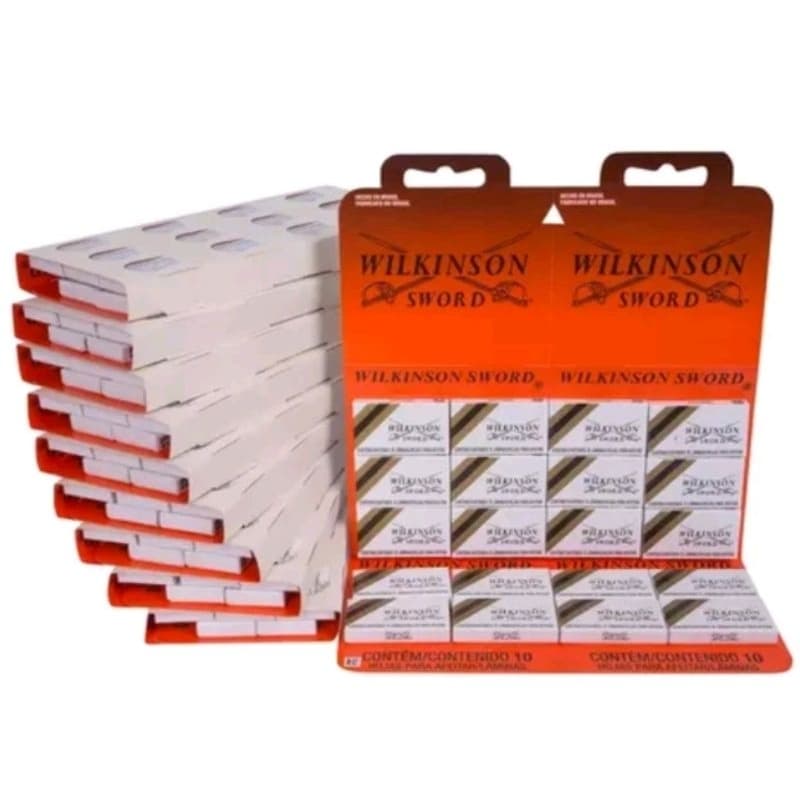 Lâmina Wilson Barbear aço contém uma cartela 60 unidades 20×3