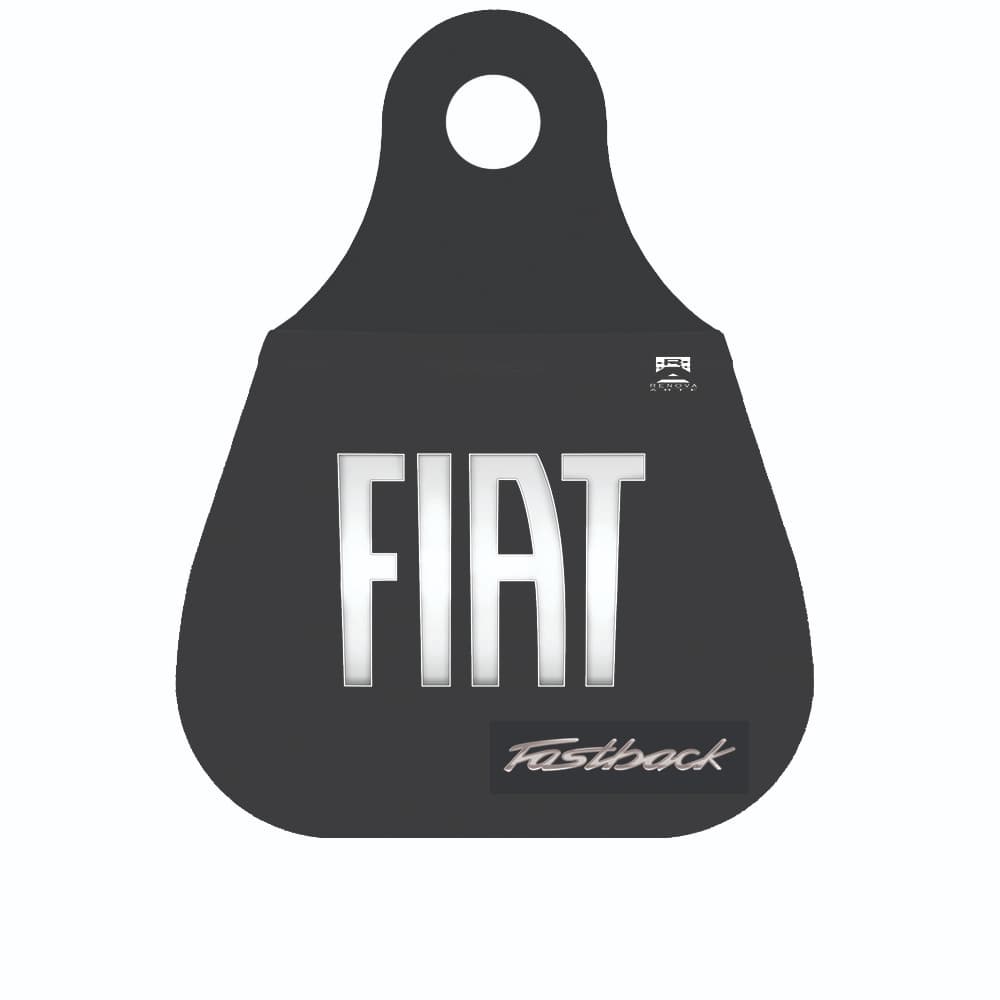 Lixinho lixeira lixo para cambio de carro Logo Prata Fiat Fastback