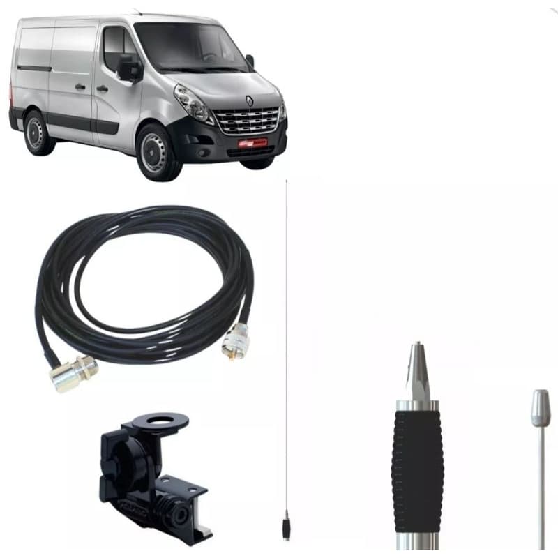 Antena Px Para Vans E Furgões Instalado No Capo