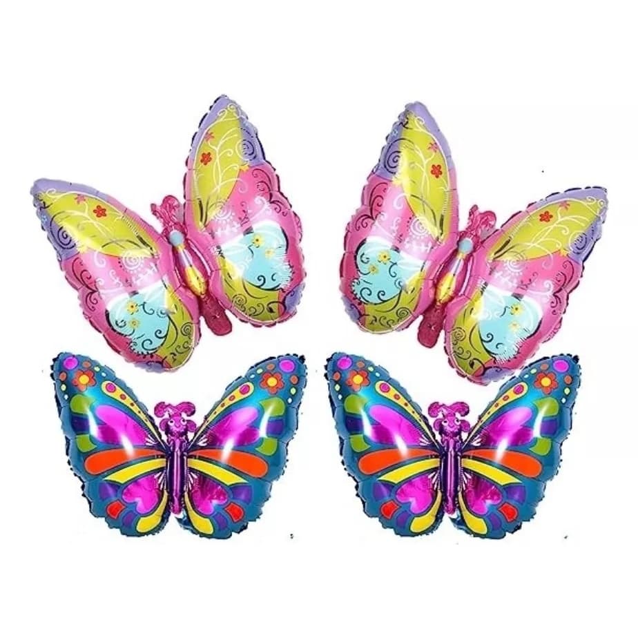 10 Balão Borboleta Metalizada 40x31cm Festa Decoração Jardim C90426