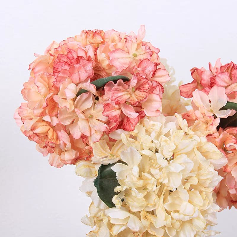 Flor artificial de alta qualidade, 43CM  hortênsia de estilo europeu com borda focal, decoração de mesa para casa,