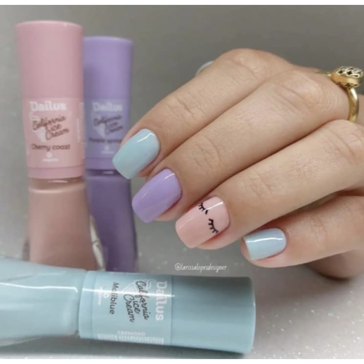Adesivo de unha cílios unicórnio cartela com 24 películas DVS - 156   Adesivos,películas,unhas,nails art,unhas decoradas