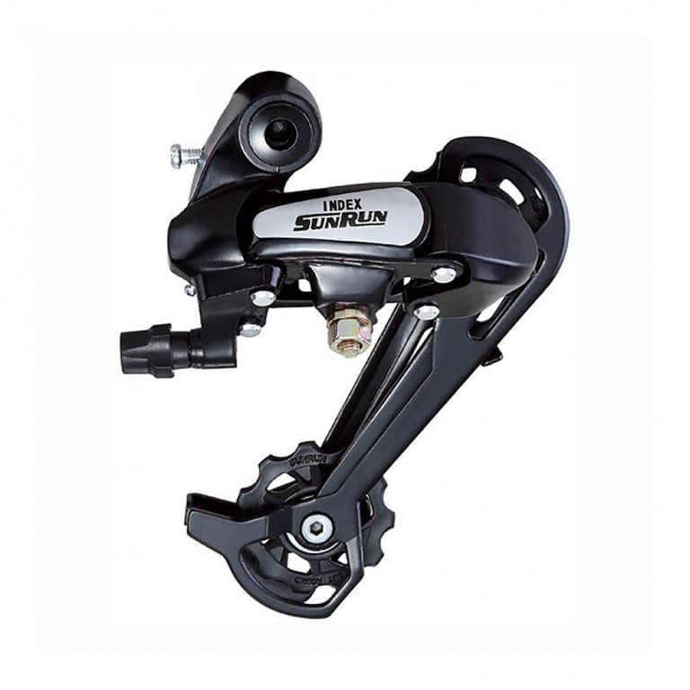 Cambio Traseiro Bicicleta 6v 7v Index Sunrun Cage Longo 43d Mtb 18v 21v